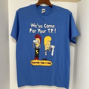 Beavis and Butthead T-Shirt Blue "We've Come For Your TP" Electric Pair O Dice M